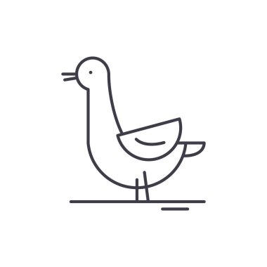 Gus satırı simgesi kavramı. Gus vektör lineer illüstrasyon, sembol, işareti