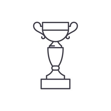 Yüksek skorlar simgesi kavramı satır. Yüksek skorlar vektör lineer illüstrasyon, sembol, işareti