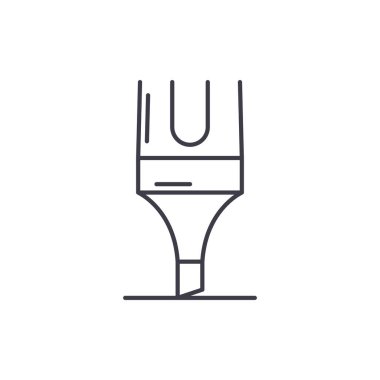 İşaretçi çizgi simgesini kavramı. Marker vektör lineer illüstrasyon, sembol, işareti