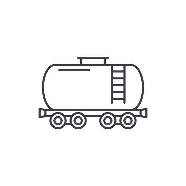 Bränsletank line ikonen koncept. Bränsletank vektor linjär illustration, symbol, underteckna — Stock vektor