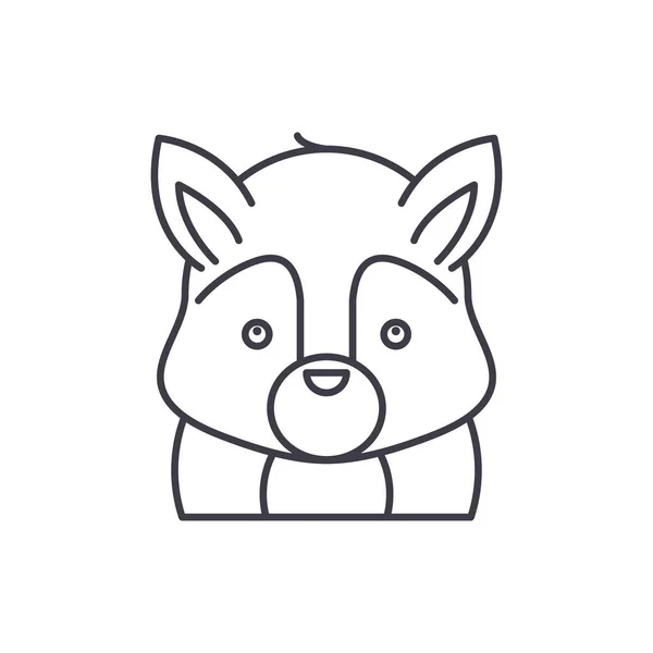 Lustiges Eichhörnchen-Linien-Icon-Konzept. Lustige Eichhörnchen Vektor lineare Illustration, Symbol, Zeichen — Stockvektor