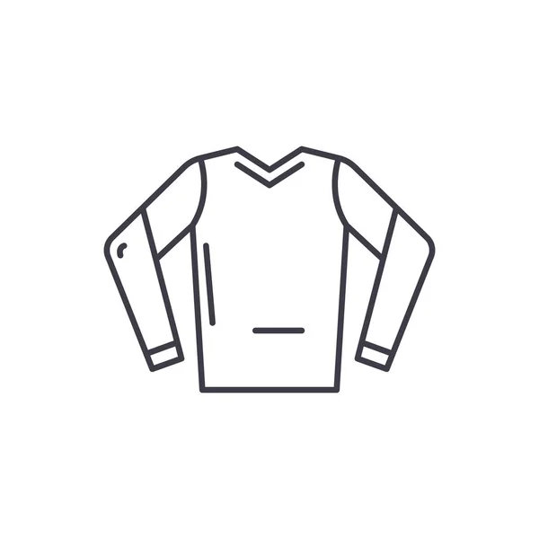 Hoodie lijn pictogram concept. Lineaire vectorillustratie hoodie, symbool, teken — Stockvector