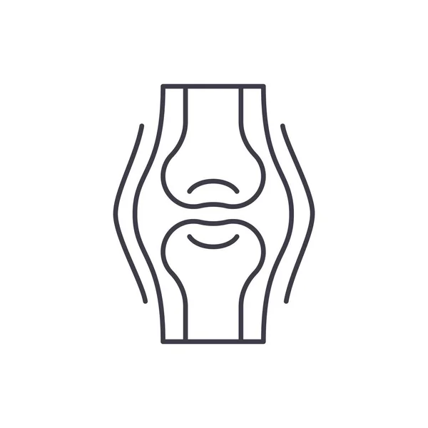 Concept d'icône de ligne de joints. Joints vectoriels illustration linéaire, symbole, signe — Image vectorielle