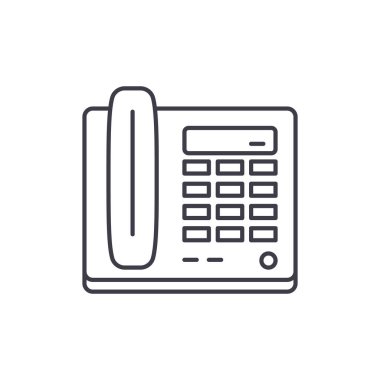 Secretarys telefon hattı simgesi genel kavram. Secretarys telefon vektör lineer illüstrasyon, sembol, işareti