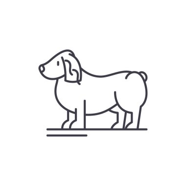 İspanyol çizgi simgesini kavramı. İspanyol vektör lineer illüstrasyon, sembol, işareti