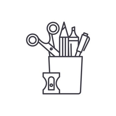 İleti örneği küme satır simgesi kavramı. İleti örneğini doğrusal vektör çizim, sembol, işareti ayarlama