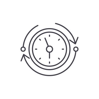 Geçici satır simgesi kavramı hakkını saklı tutar. Geçici rezervleri vektör lineer illüstrasyon, sembol, işareti