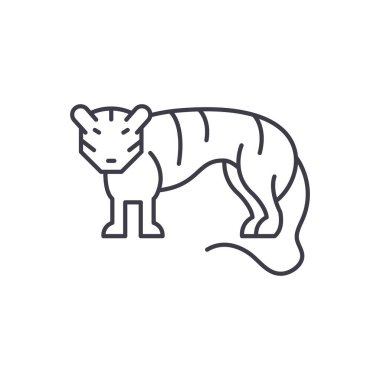 Kaplan satırı simgesi kavramı. Kaplan vektör lineer illüstrasyon, sembol, işareti