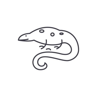 Triton satırı simgesi kavramı. Triton vektör lineer illüstrasyon, sembol, işareti