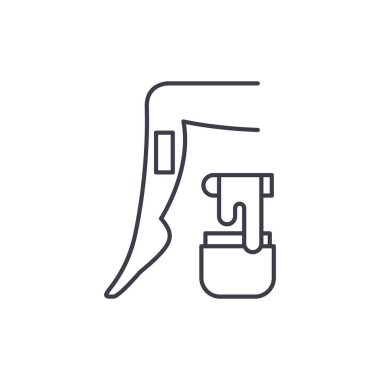 Satırı simgesi kavramı ağda. Ağda doğrusal vektör çizim, sembol, işareti