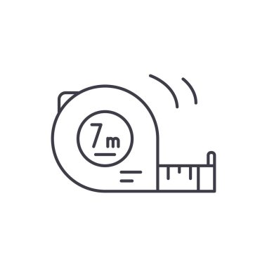 Kıstas satırı simgesi kavramı. Kıstas vektör lineer illüstrasyon, sembol, işareti