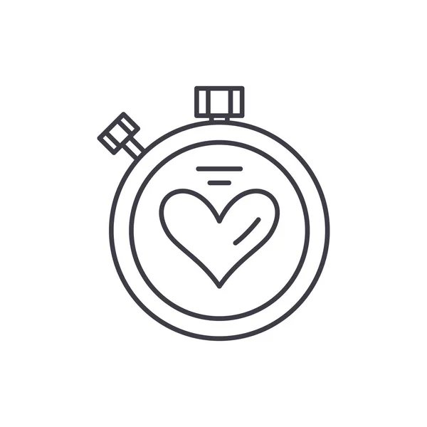 Sport timer lijn pictogram concept. Lineaire vectorillustratie sport timer, symbool, teken — Stockvector