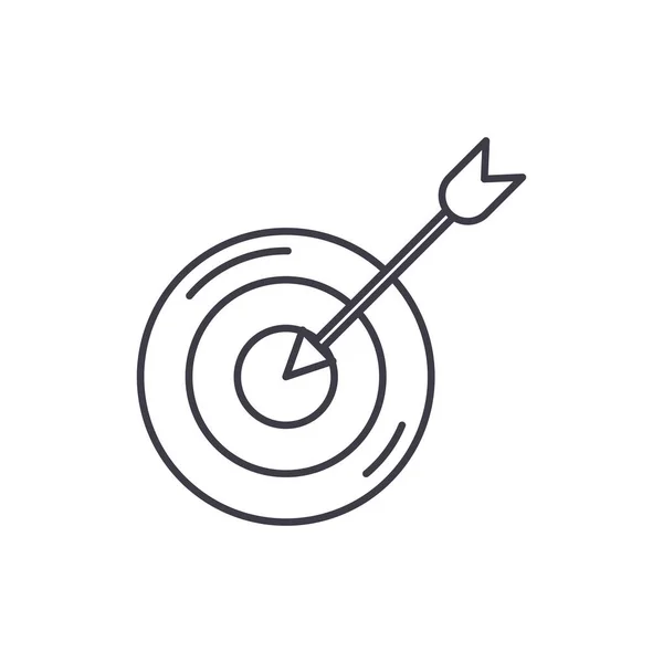 Sportieve doellijn pictogram concept. Sportieve doel lineaire vectorillustratie, symbool, teken — Stockvector