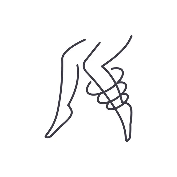 Żylaki linii ikona koncepcja. Żylaki wektor ilustracja liniowa, symbol, znak — Wektor stockowy