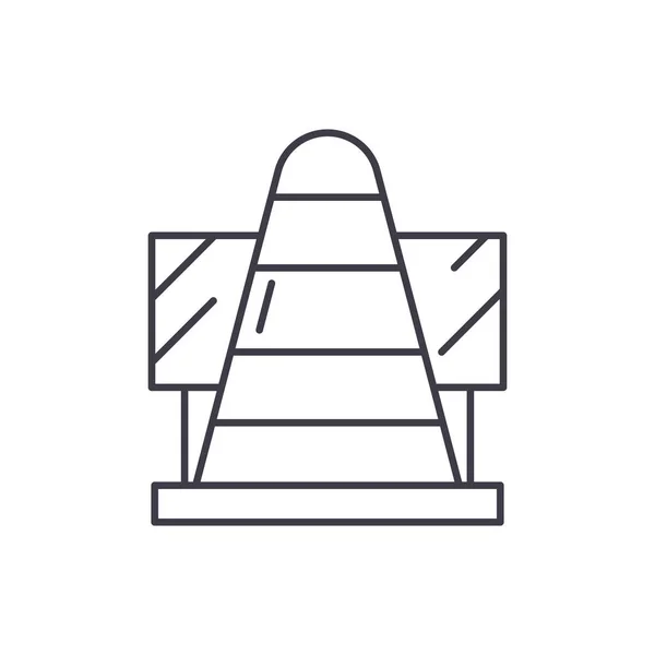 Work in progress line icon concept. Work in progress vector linear illustration, symbol, sign