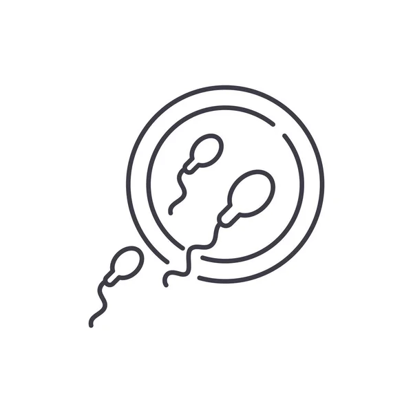 Sperm line icon concept. Sperm vector linear illustration, symbol, sign — Stock Vector