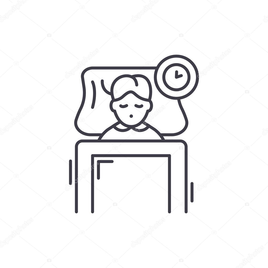 Sleep line icon concept. Sleep vector linear illustration, symbol, sign