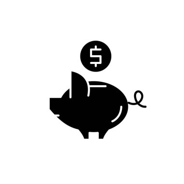 Servet siyah kutsal kişilerin resmi, vektör izole arka plan üzerinde işareti. Servet kavramı sembol, illüstrasyon 