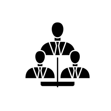 İş çerçeve siyah kutsal kişilerin resmi, vektör izole arka plan üzerinde işareti. İş framework kavramı sembol, illüstrasyon 