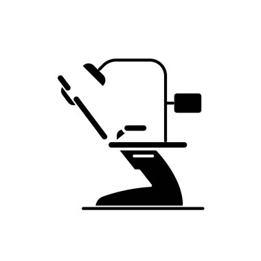 Diş office siyah simgesini, vektör izole arka plan üzerinde işareti. Diş office kavramı sembol, illüstrasyon 