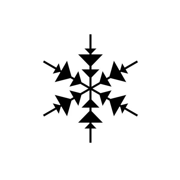 Decoración de copo de nieve icono negro, signo de vector sobre fondo aislado. Copo de nieve decoración concepto símbolo, ilustración — Vector de stock