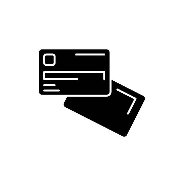 Dinero electrónico icono negro, signo vectorial sobre fondo aislado. Símbolo de concepto de dinero electrónico, ilustración — Vector de stock