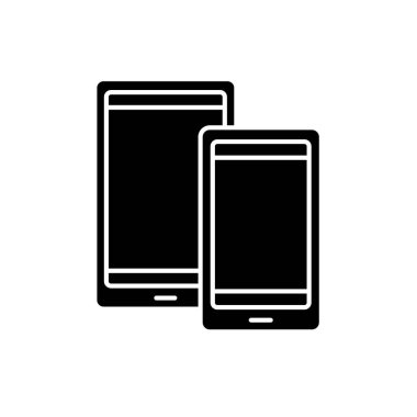 Siyah simgesi, tablet vektör izole arka plan üzerinde işareti. Tablet kavramı sembol, illüstrasyon 