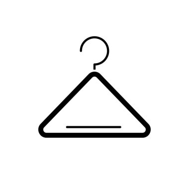 Dolap askı siyah simgesi, kavram vektör izole arka plan üzerinde işareti. Dolap askı illüstrasyon, sembol