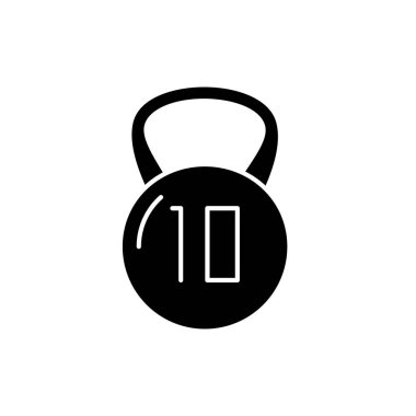 Siyah simge ağırlık, izole arka plan tabelada vektör. Ağırlık kavramı sembol, illüstrasyon 