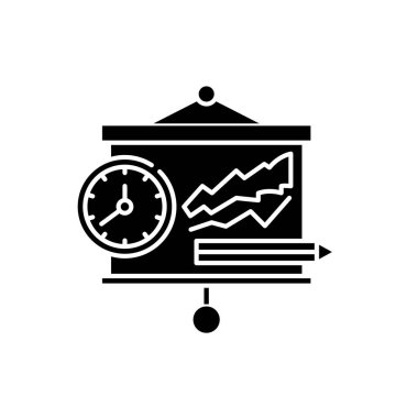 Sunuyu siyah kutsal kişilerin resmi, vektör izole arka plan üzerinde işareti. Sunu kavramı sembol, illüstrasyon 