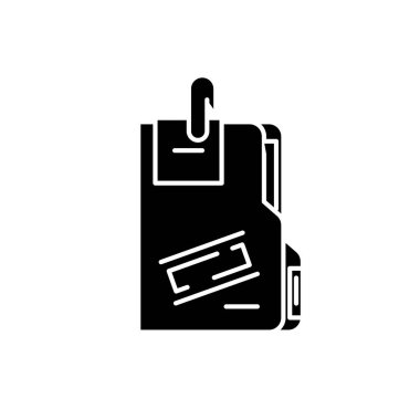 Gizli arşiv siyah kutsal kişilerin resmi, vektör izole arka plan üzerinde işareti. Gizli arşiv kavramı sembol, illüstrasyon 