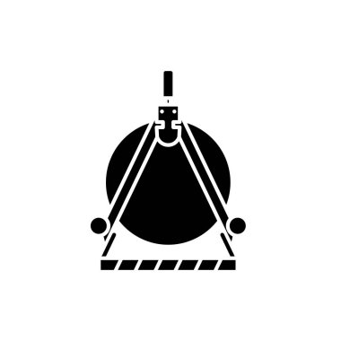 Hesaplama siyah simge mühendislik, izole arka plan tabelada vektör. Mühendislik hesaplama kavramı sembol, illüstrasyon 