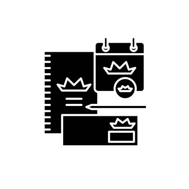 Siyah kitap simgesini marka, işaret izole arka plan üzerinde vektör. Kitap kavramı sembol, illüstrasyon marka 