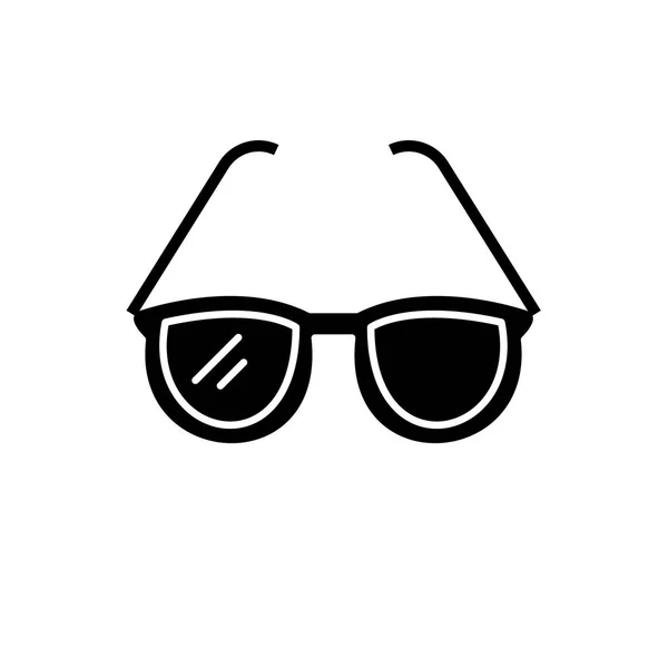 Gafas de moda icono negro, signo vectorial sobre fondo aislado. Gafas de moda concepto símbolo, ilustración — Archivo Imágenes Vectoriales