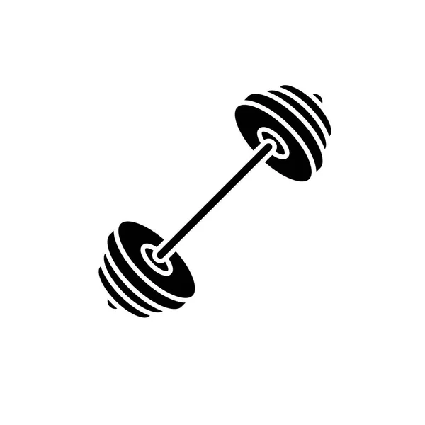 Powerlifting Bar Black Icon Concept Vector Sign Isolated Background Powerlifting — Stock Vector