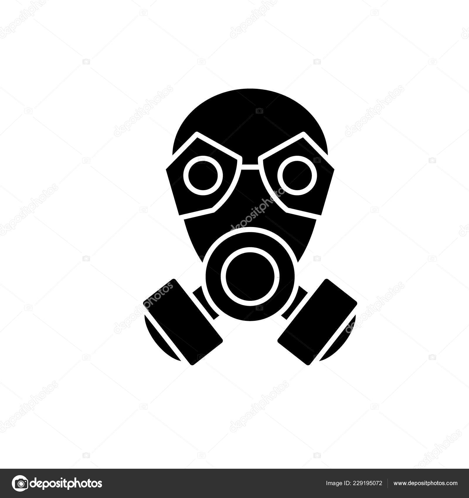Черная маска, векторный знак на изолированном фоне. Символ концепции маски,  иллюстрация Векторное изображение ©iconsgraph 229195072