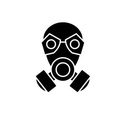 Siyah simgesi maske, izole arka plan tabelada vektör. Maske kavramı sembol, illüstrasyon 