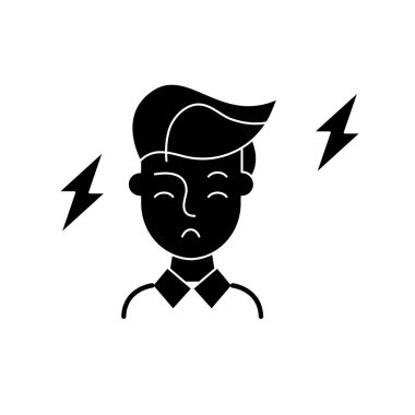 Yansıma siyah kutsal kişilerin resmi, vektör izole arka plan üzerinde işareti. Yansıma kavramı sembol, illüstrasyon 