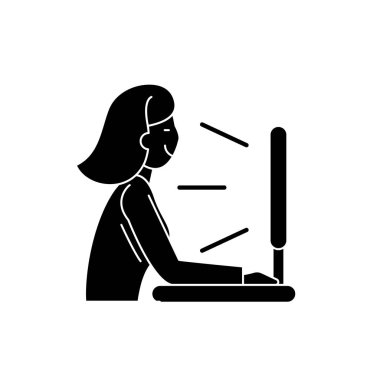 TV serisi siyah simgesi görüntülemek, izole arka plan tabelada vektör. Görünümü tv serisi kavramı sembol, illüstrasyon 