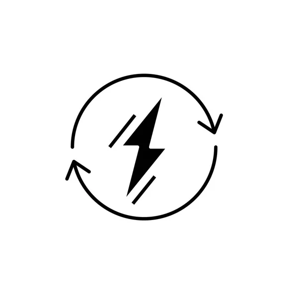 Pobór mocy użycia czarny ikona, wektor znak, na na białym tle. Power użycia pojęcia symbol, ilustracja — Wektor stockowy