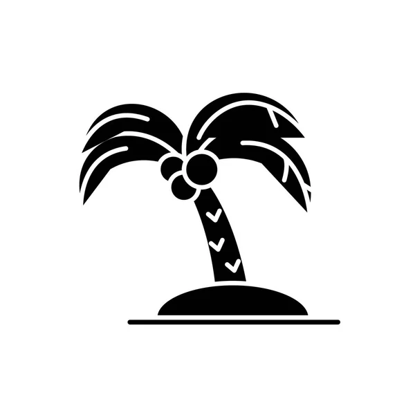 Handtellerschwarzes Symbol, Vektorzeichen auf isoliertem Hintergrund. Palm-Konzept Symbol, Illustration — Stockvektor