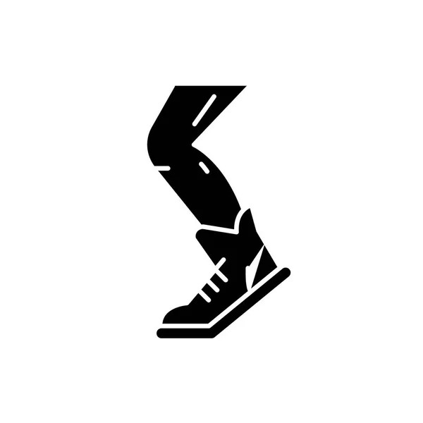 Sport running black icon, vector sign on isolated background. Sport running concept symbol, illustration