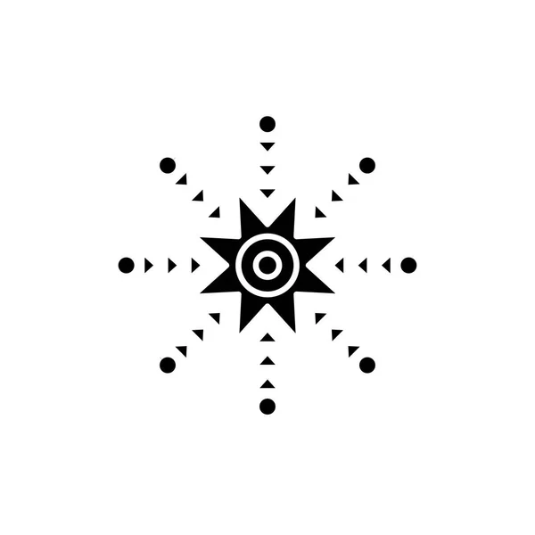 Ikonu Creative vločka černá, vektor znamení na izolované pozadí. Symbol koncept kreativní sněhové vločky, ilustrace — Stockový vektor
