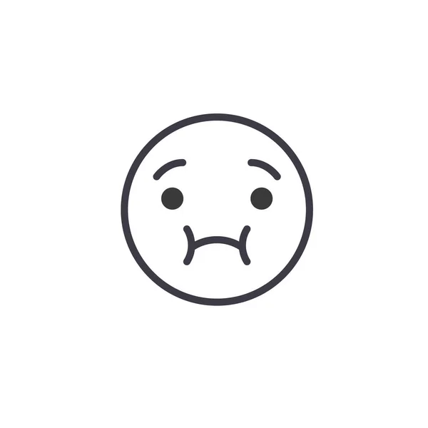 Feeling Sick Fabji concept line editable vector, concept icon. Feeling Sick Emoji концепция линейной эмоциональной иллюстрации — стоковый вектор