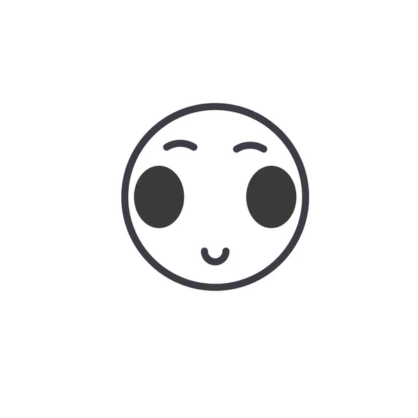 Japon açık gözler Emoji kavramı satır düzenlenebilir vektör, kavram simgesi. Japon açık gözler Emoji kavramı doğrusal duygu illüstrasyon — Stok Vektör