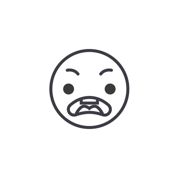 Surprised Emoji Concept Line Editable Vector Concept Icon Surprised Emoji — Stock Vector