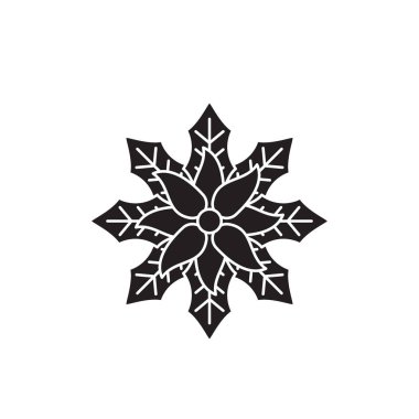 Baneberry siyah vektör kavramı simge. Baneberry düz illüstrasyon işareti