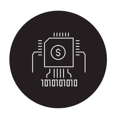 Blockchain bilgi siyah vektör kavramı simge. Blockchain bilgi düz illüstrasyon, işareti