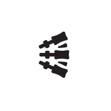 Chiropractic siyah vektör kavramı simge. Chiropractic düz illüstrasyon işareti