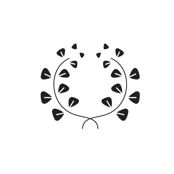 Elementos florales icono concepto vector negro. Elementos florales ilustración plana, signo — Archivo Imágenes Vectoriales
